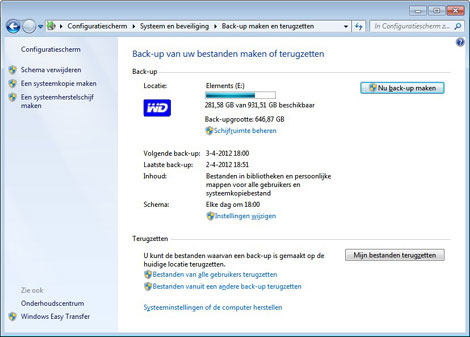 windows 7 back-up maken en terugzetten