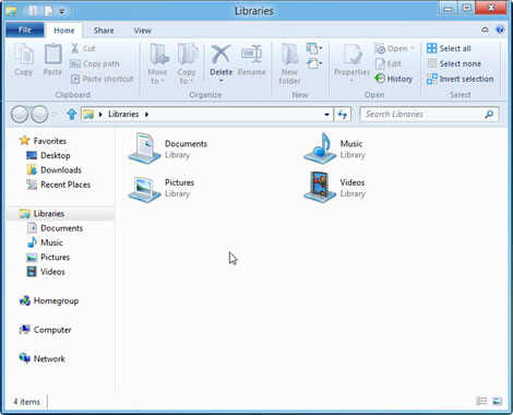 Windows verkenner in Windows 8