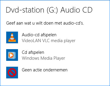 cd afspelen in Windows Media Player