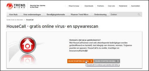 scan uw computer met een online virusscanner