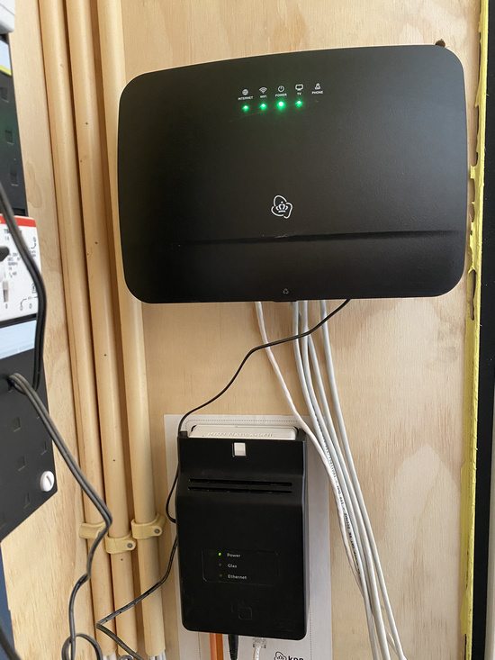 modem en router hangen vaak in de meterkast