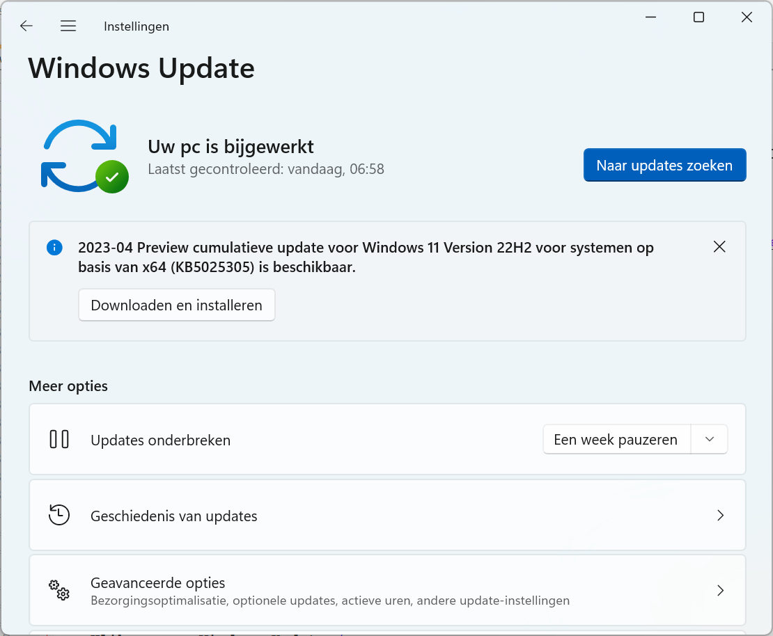 Windows Update is onderdeel van de beveiliging van Windows op je pc