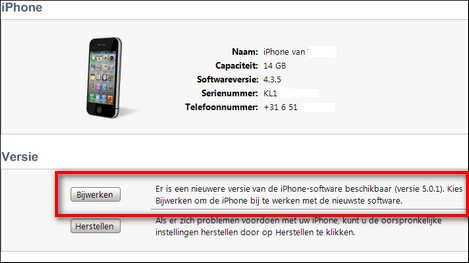 update iphone naar nieuwe versie iOS