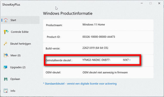 Met een legale productsleutel is Windows 11 kopen niet nodig